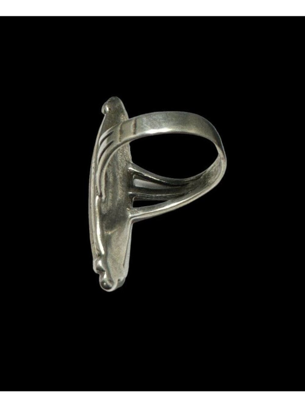 Vintage Navajo Sterling Silver Turquoise and Mother of Pearl Ring Multi Gemstone - Picture 3 of 7